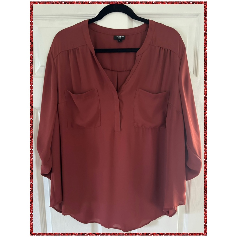 Torrid Rust Harper Blouse